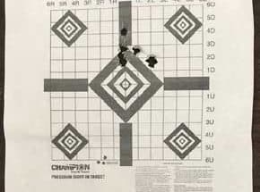 Ruger PC9 Test Target