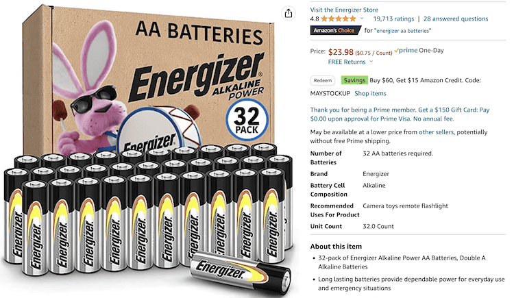 AA Batteries - Energizer & Amazon Basics