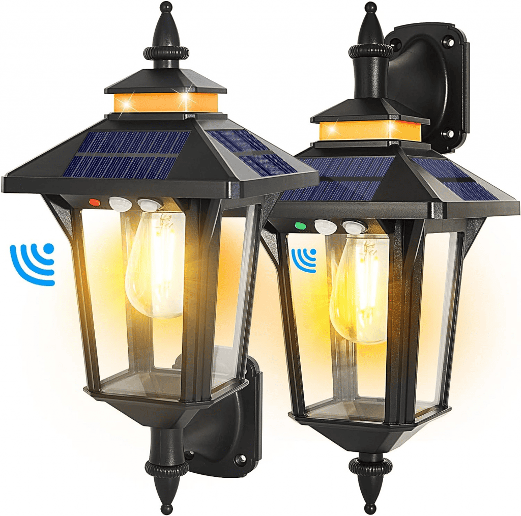 Outdoor Solar Wall Dawn to Dusk Lantern Lights