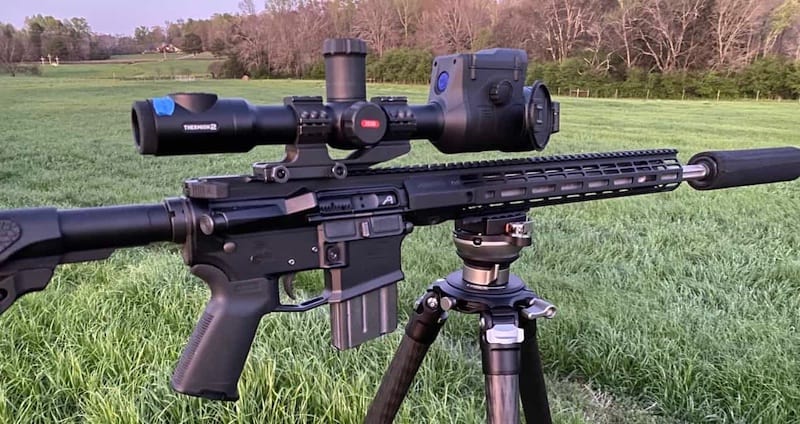 AR-15 with Thermal scope for coyote hunting and varmint hunting