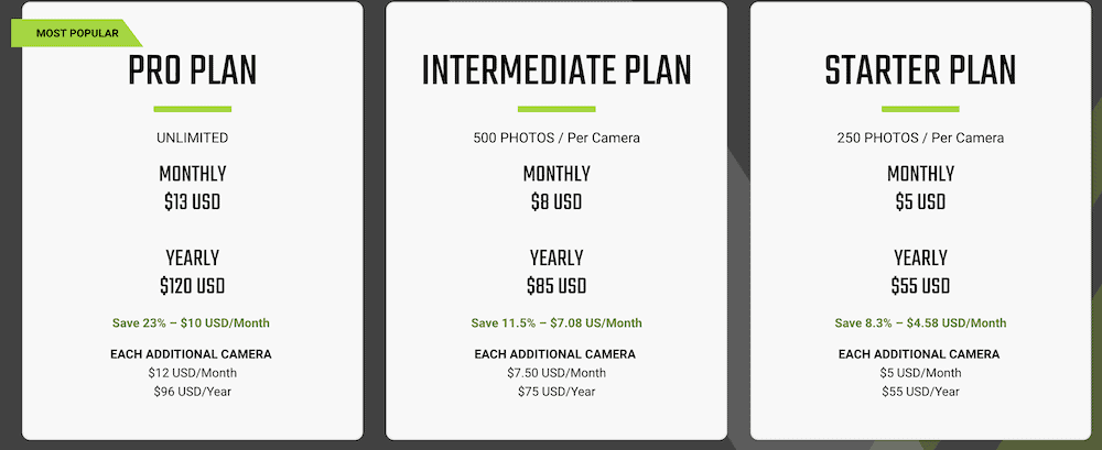 Tactacam Reveal Cellular data plans